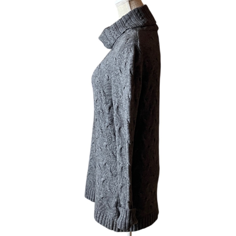 Lafayette 148 New York Charcoal Cowl Neck Sweater - Picture 2 of 9